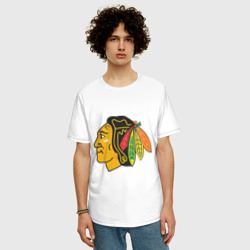 Мужская футболка хлопок Oversize Chicago Blackhawks Kane - фото 2