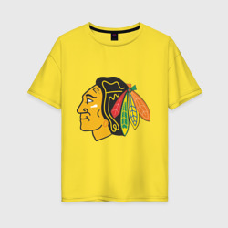 Женская футболка хлопок Oversize Chicago Blackhawks Kane