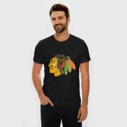 Мужская футболка хлопок Slim Chicago Blackhawks Kane - фото 2