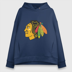 Женское худи Oversize хлопок Chicago Blackhawks Kane