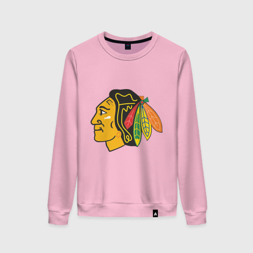 Женский свитшот хлопок Chicago Blackhawks Kane, цвет светло-розовый