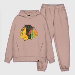 Мужской костюм oversize хлопок Chicago Blackhawks