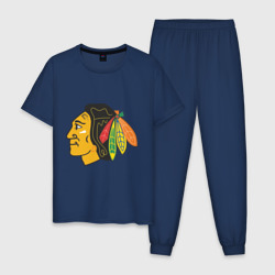 Мужская пижама хлопок Chicago Blackhawks