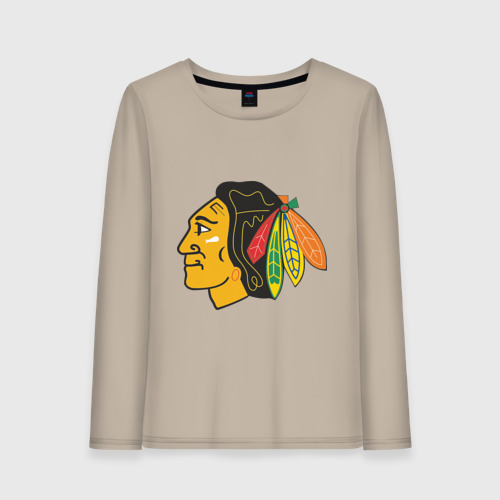 Женский лонгслив хлопок Chicago Blackhawks, цвет миндальный