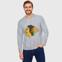 Мужской лонгслив oversize хлопок Chicago Blackhawks - фото 2