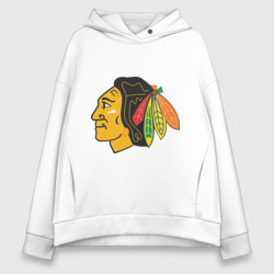 Женское худи Oversize хлопок Chicago Blackhawks