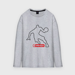 Женский лонгслив oversize хлопок AND1 streetball