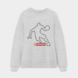 Мужской свитшот oversize без начеса хлопок AND1 streetball