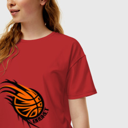 Женская футболка хлопок Oversize Basket - фото 2