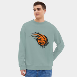 Мужской свитшот oversize без начеса хлопок Basket - фото 2