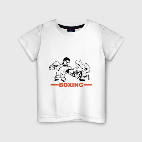 Детская футболка хлопок Boxing, цвет белый