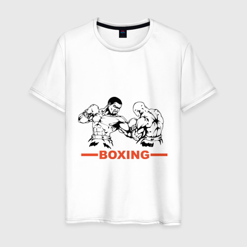 Мужская футболка хлопок Boxing, цвет белый