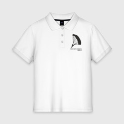 Женское поло хлопок Боишься прыгать с парашютом - прыгай так!