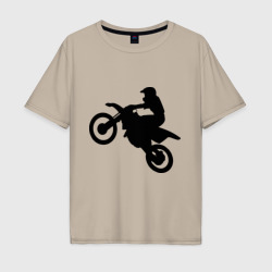 Мужская футболка хлопок Oversize Мотоцикл мотокросс