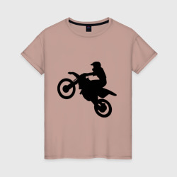 Женская футболка хлопок Мотоцикл мотокросс