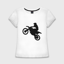 Женская футболка хлопок Slim Мотоцикл мотокросс
