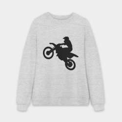 Мужской свитшот oversize без начеса хлопок Мотоцикл мотокросс