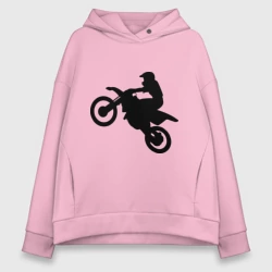 Женское худи Oversize хлопок Мотоцикл мотокросс