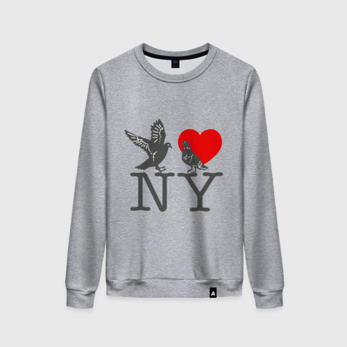 Женский свитшот хлопок Love NY, цвет меланж