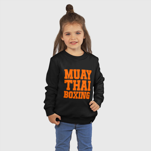 Детский свитшот хлопок Muay Thai Boxing, цвет черный - фото 3