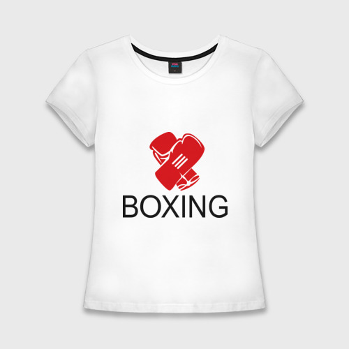 Женская футболка хлопок Slim Boxing, цвет белый