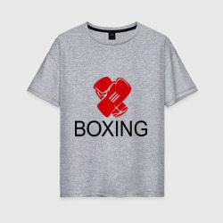 Женская футболка хлопок Oversize Boxing