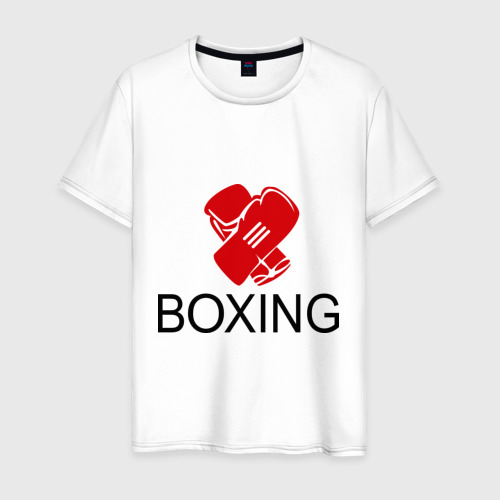 Мужская футболка хлопок Boxing, цвет белый