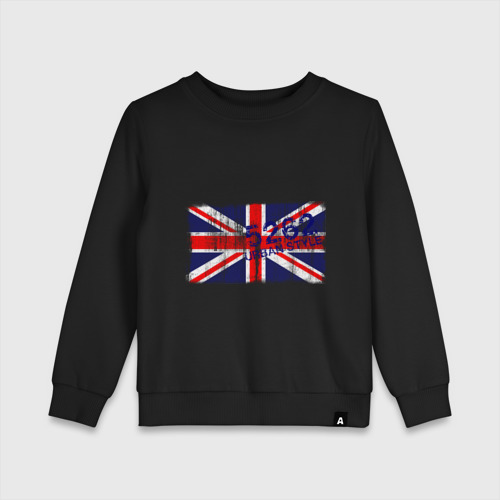 Детский свитшот хлопок England Urban flag, цвет черный