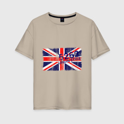 Женская футболка хлопок Oversize England Urban flag