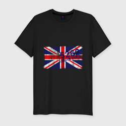 Мужская футболка хлопок Slim England Urban flag