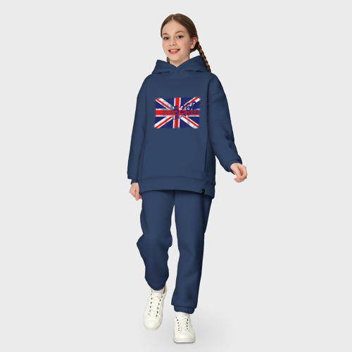 Детский костюм хлопок Oversize England Urban flag, цвет темно-синий - фото 5