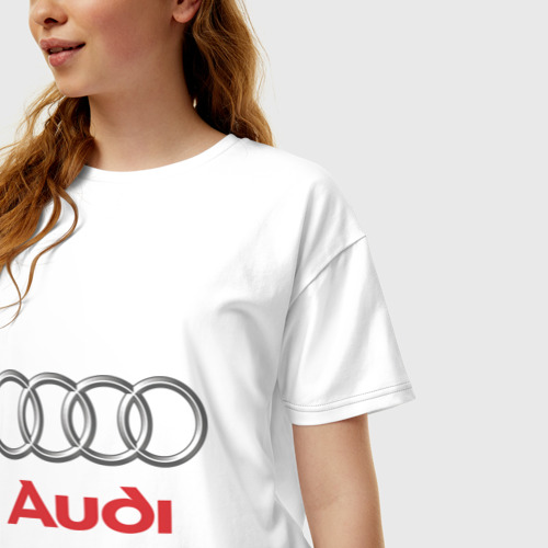 Женская футболка хлопок Oversize Audi 2 - фото 3