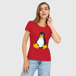 Женская футболка хлопок Slim Linux 7 - фото 2