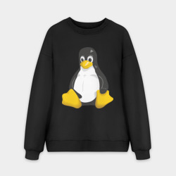 Мужской свитшот oversize без начеса хлопок Linux 7