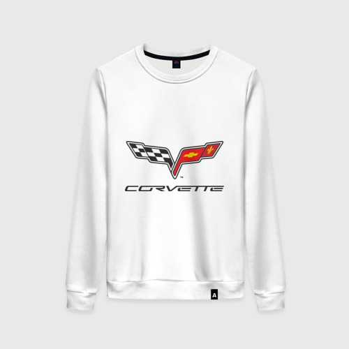 Женский свитшот хлопок Corvette, цвет белый