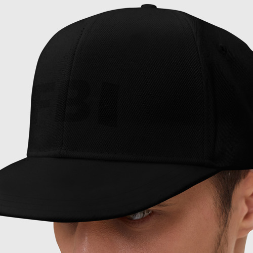 Кепка снепбек с прямым козырьком FBI (2), цвет черный