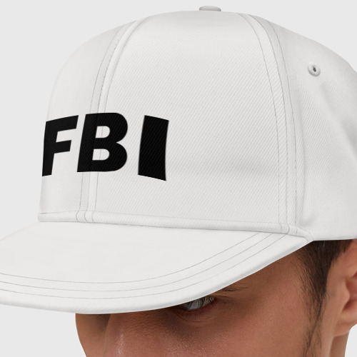 Кепка снепбек с прямым козырьком FBI (2), цвет белый