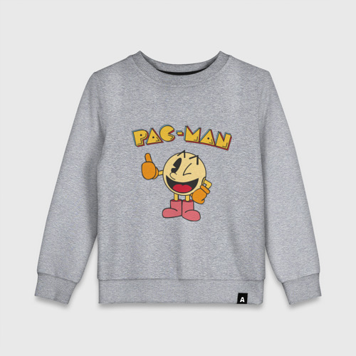 Детский свитшот хлопок Pac Man, цвет меланж