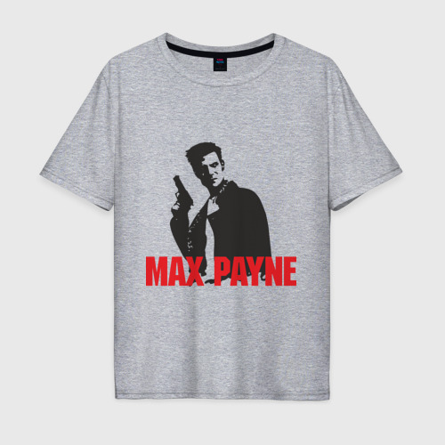 Мужская футболка хлопок Oversize Max Payne 2, цвет меланж