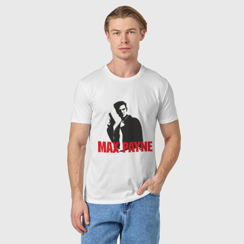 Мужская футболка хлопок Max Payne 2, цвет белый - фото 3