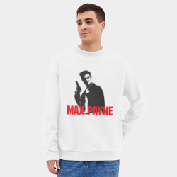 Мужской свитшот oversize без начеса хлопок Max Payne 2 - фото 2