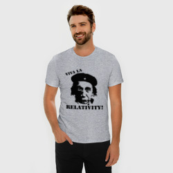 Мужская футболка хлопок Slim Эйнштейн - Viva La Relativity! - фото 2