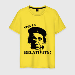 Мужская футболка хлопок Эйнштейн - Viva La Relativity!