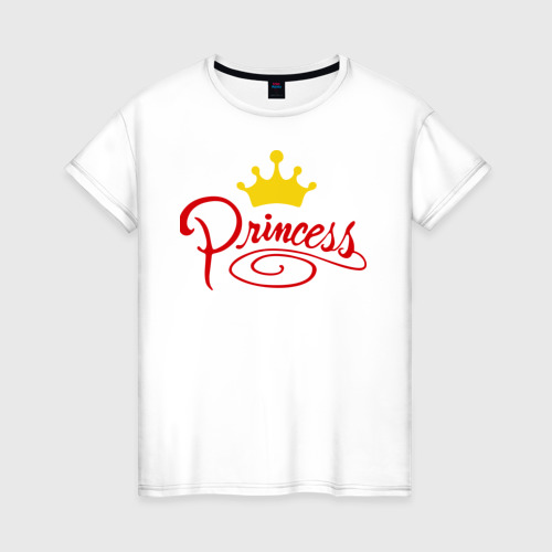 Женская футболка хлопок Princess (4), цвет белый