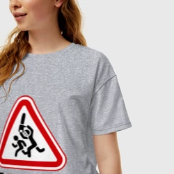 Женская футболка хлопок Oversize Я люблю людей - фото 2