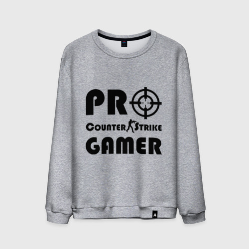 Мужской свитшот хлопок Pro gamer, цвет меланж