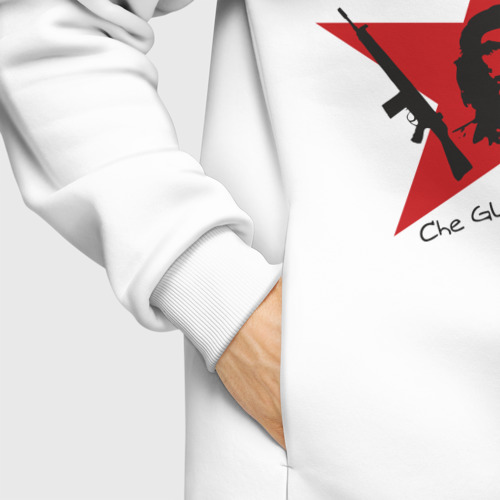 Мужское худи Oversize хлопок Che Guevara - revolution, цвет белый - фото 8