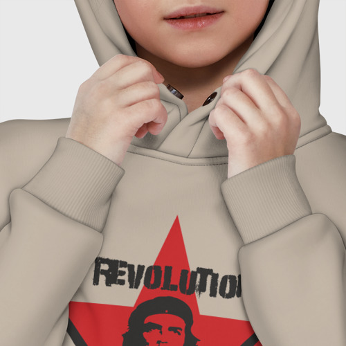 Детское худи Oversize хлопок Che Guevara - revolution, цвет миндальный - фото 7