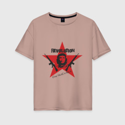 Che Guevara - revolution – Женская футболка хлопок Oversize с принтом купить со скидкой в -16%