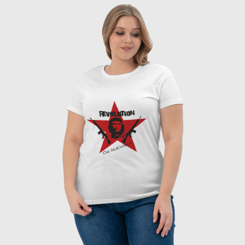 Женская футболка хлопок Che Guevara - revolution, цвет белый - фото 6